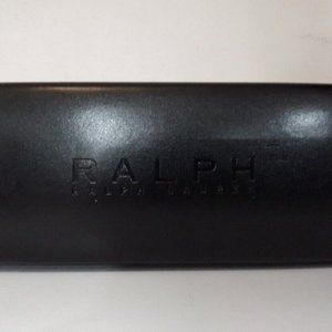 Ralph Lauren Case For Eyeglasses Black Leather Hard Shell Spring Loaded Close